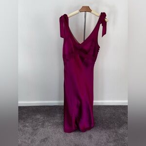 BCBGMaxAzria Fuchsia Satin Dress